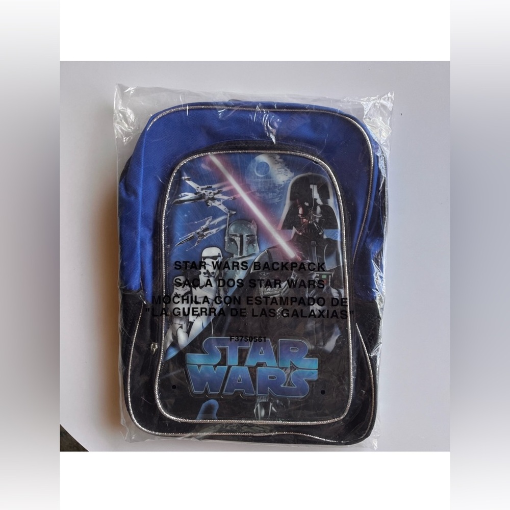 Star Wars Backpack with Blue and Black Design